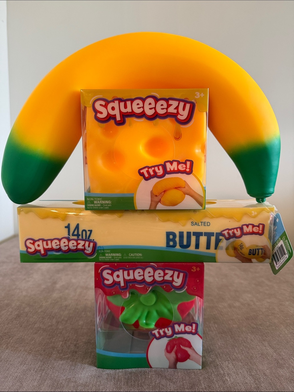 SUNNY DAYS SQUEEZY BANANA, CHEESE, BUTTER, STRAWBERRY | TIK TOK VIRAL | NEW